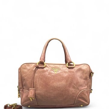 Vitello Leather Top Handle Bag Medium