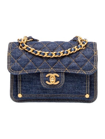 Mini Denim Double You Flap Bag