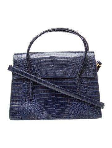 Crocodile Top Handle Bag