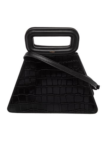 Embossed Leather Top Handle Bag