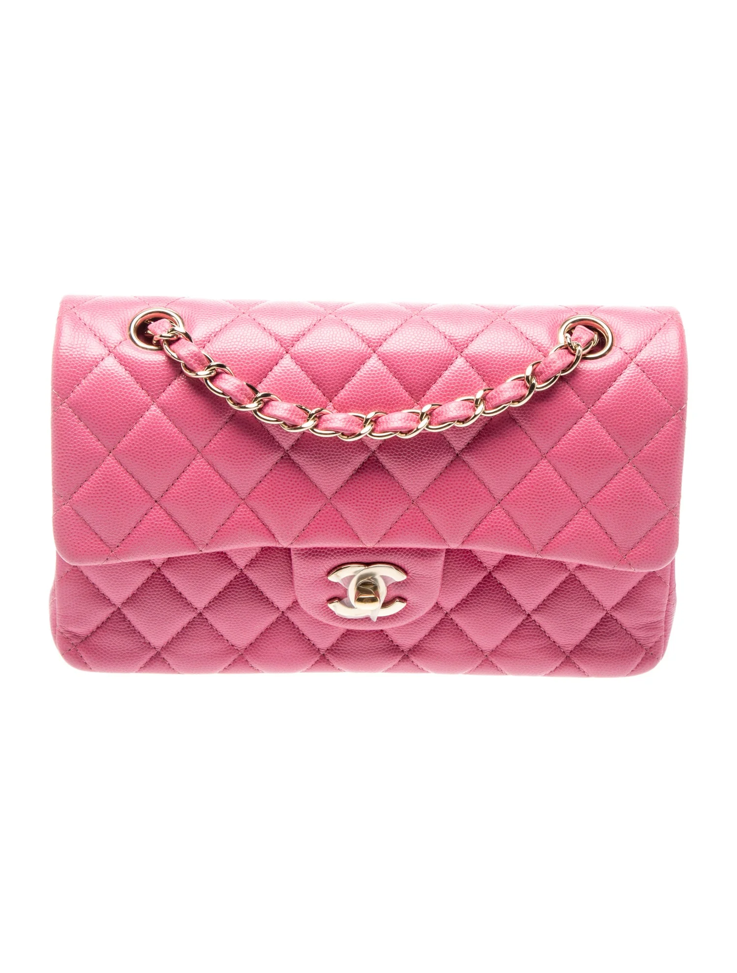 Quilted Caviar Classic Small Double Flap Bag