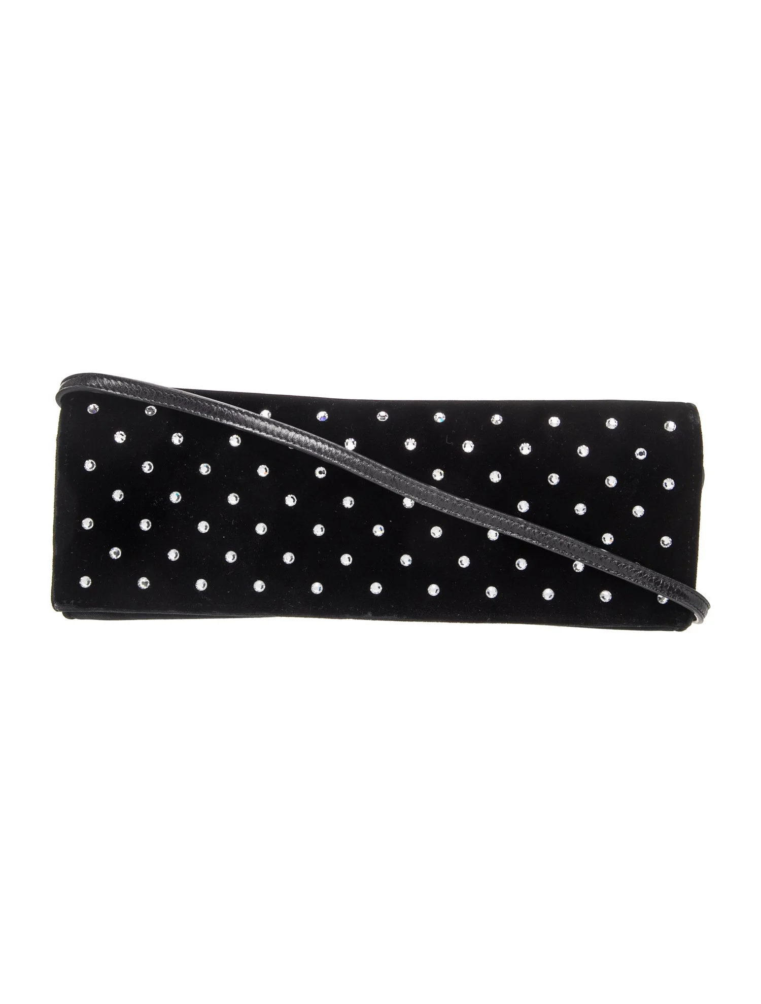 Velvet Velvet Crystal-Embellished Flap Clutch Small