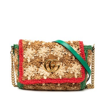 Small GG Marmont Raffia Crossbody