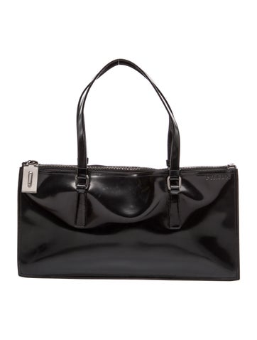 Spazzolato Leather Top Handle Bag Vintage