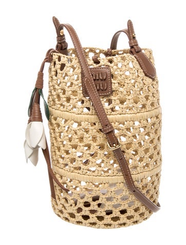 Raffia Bucket Bag