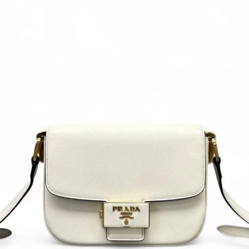 Saffiano Lux Leather Emblème Saffiano Leather Shoulder Bag Medium