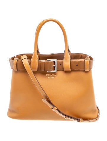 Leather Buckle Tote Small