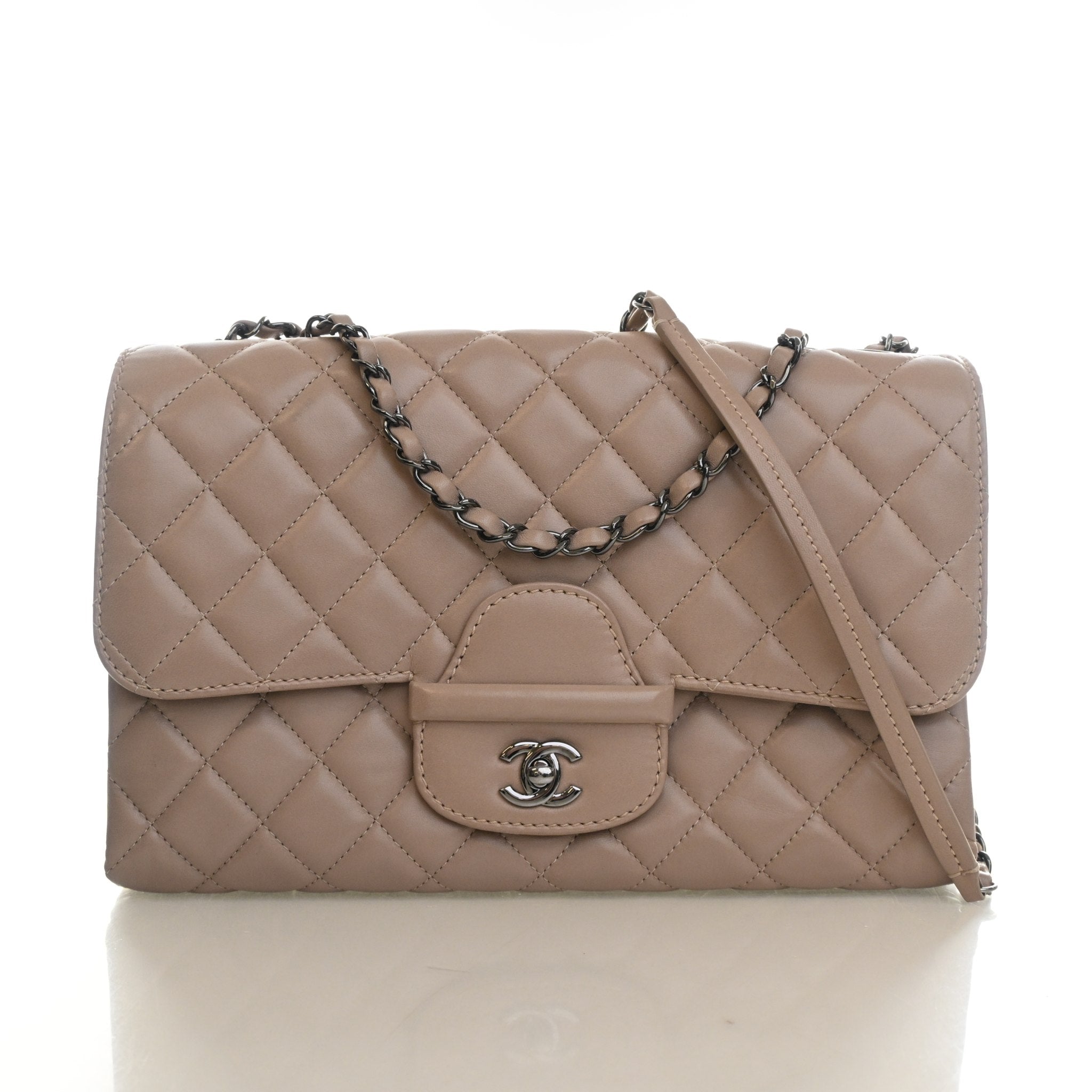Chanel Jumbo Lambskin Single Flap Bag