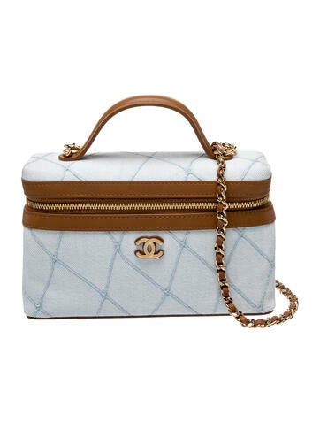 2026 Coco Beach Denim Slim Vanity Case w/ Chain