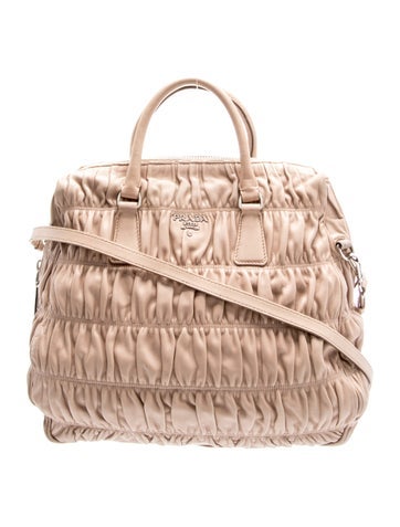 Nappa Gaufre Leather Top Handle Bag
