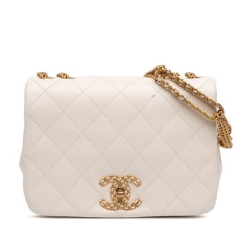 Lambskin Small Quilted Lambskin On And On Chain Flap