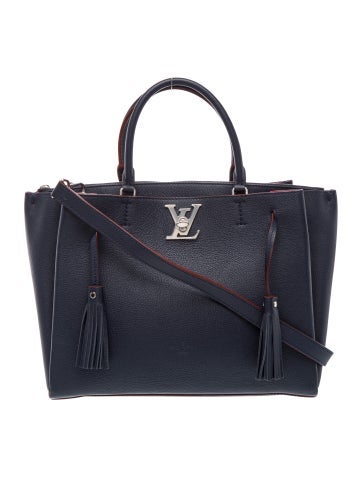 Taurillon Leather Marine Rouge Leather Lockmeto MM
