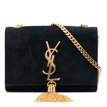 Small Suede Monogram Kate Tassel Crossbody