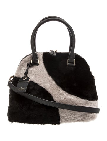 Faux Fur Top Handle Bag