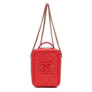 Leather Filigree Vertical Vanity Case