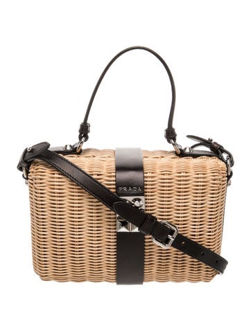 Wicker Top Handle Bag