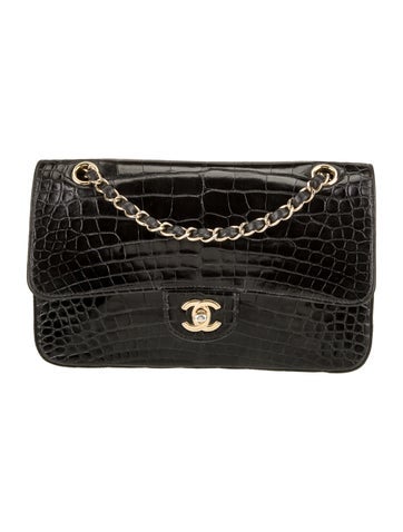 Classic Medium Alligator Double Flap Bag