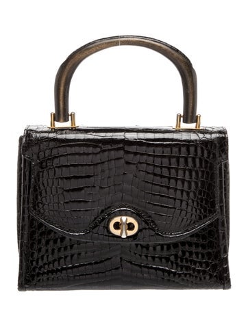 Crocodile Top Handle Bag Vintage