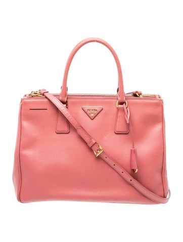 Saffiano Cuir Leather Galleria Double Zip Large