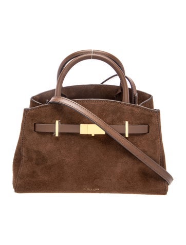 Suede Top Handle Bag