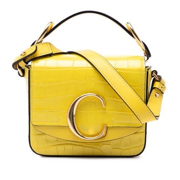 Mini Croc Embossed Calfskin C Satchel