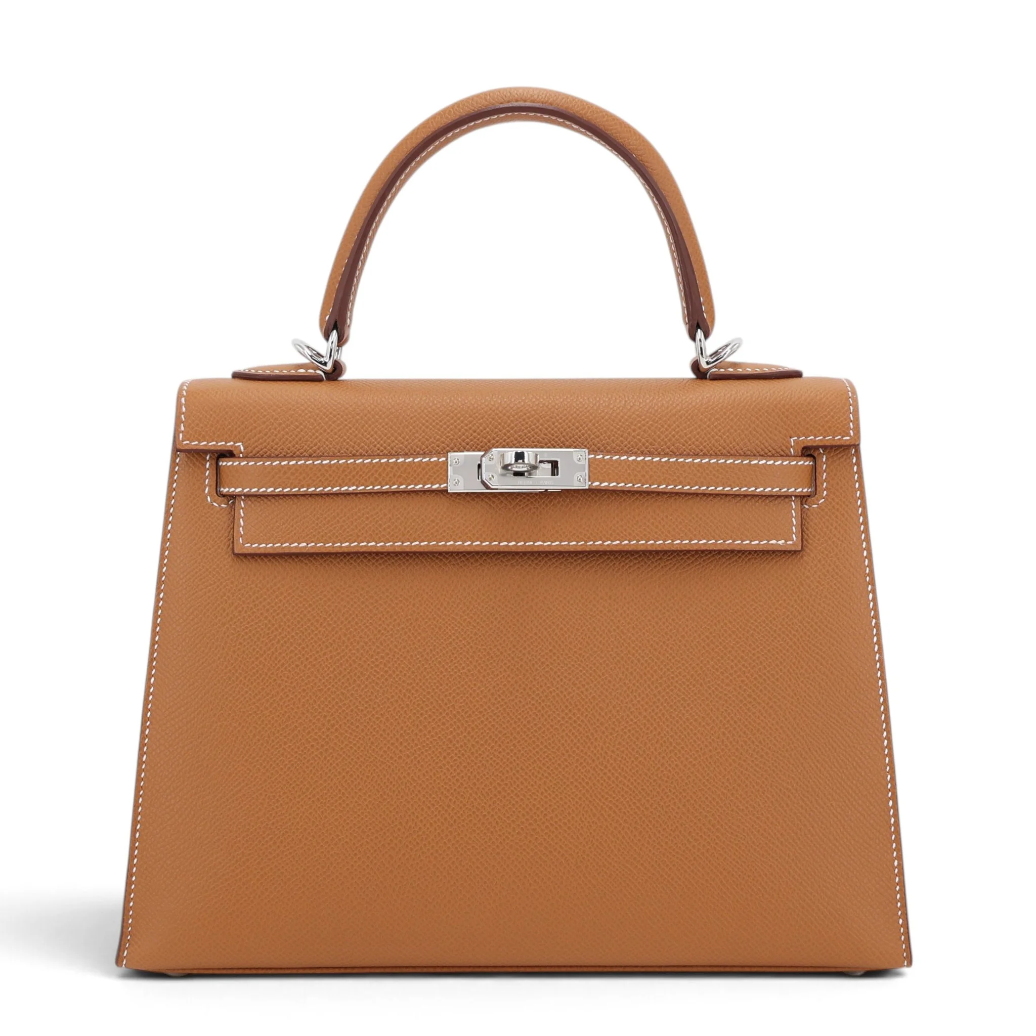 Brand New ( Rank N ) HERMÈS Kelly 25 Sellier Gold (37) Epsom Palladium hardware G (2026)