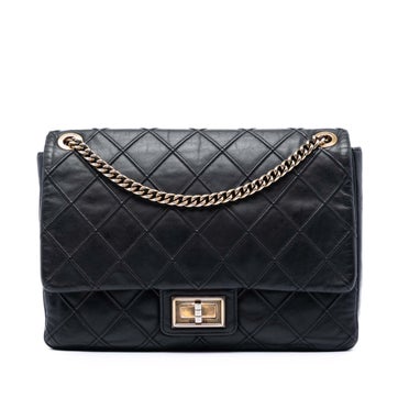 Large Diamond Debossed Calfskin Reissue 2.55 Cosmos Flap