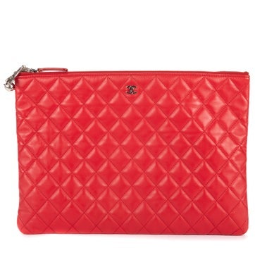 Leather Large Charm O-Case Zip
