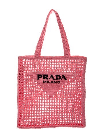 Raffia Grass Petal Pink Crochet Tote Bag w/ Tags