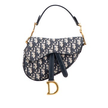 Mini Oblique Canvas Saddle Bag