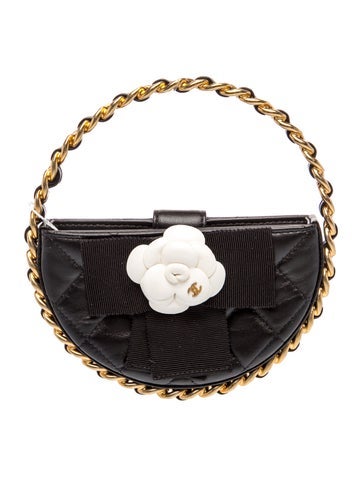 Round Camellia Mini Clutch