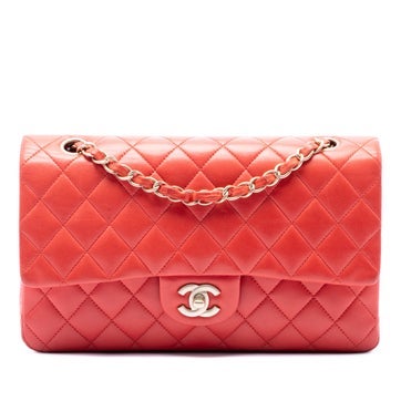 Medium Classic Lambskin Double Flap