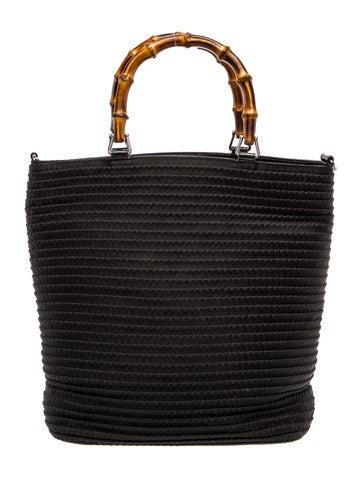 Bamboo Top Handle Bag Vintage
