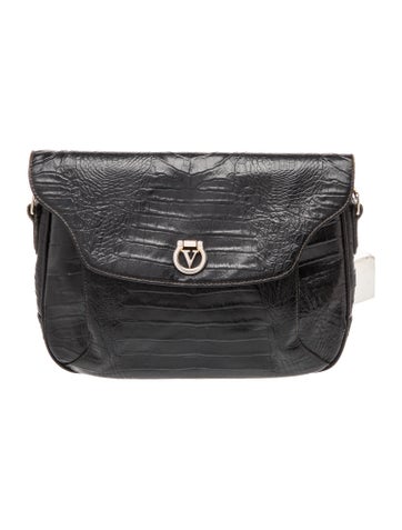 Embossed Leather Crossbody Bag