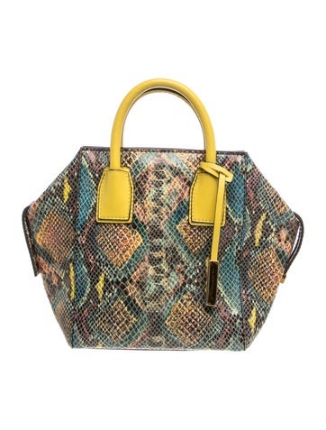 Embossed Leather Top Handle Bag