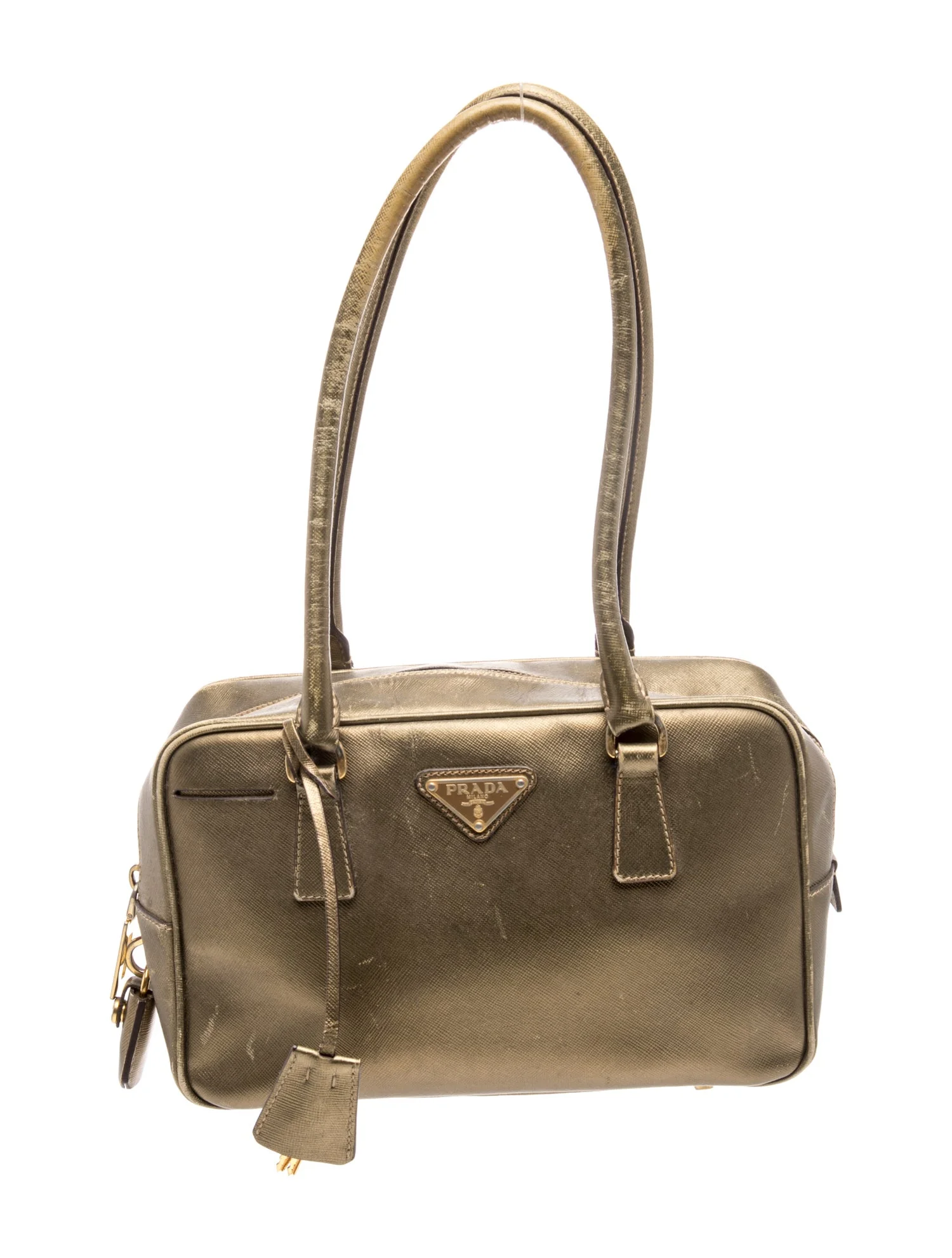 Saffiano Lux Leather Shoulder Bag