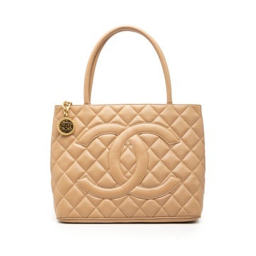 Calf Leather Caviar Medallion Tote