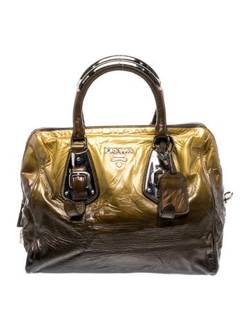 Vernice Leather Top Handle Bag