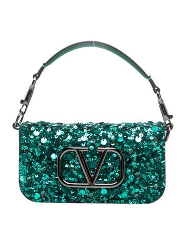 Vlogo Garavani Lòco Sequin Shoulder Bag Small
