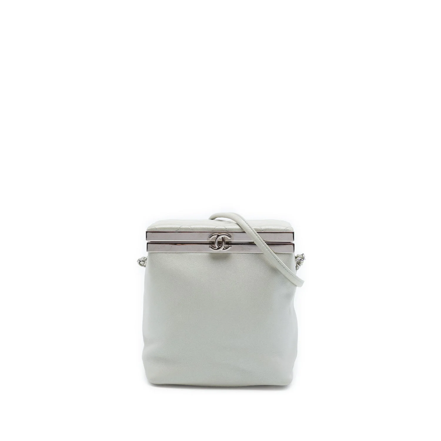 CC Metallic Calfskin Vanity Bag