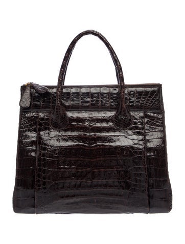 Crocodile Top Handle Bag