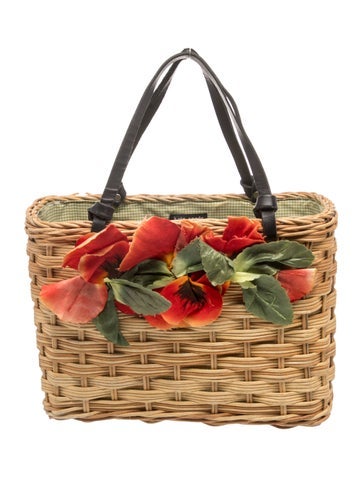 Wicker Top Handle Bag