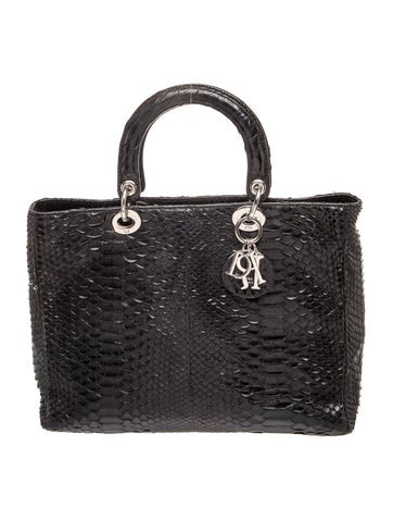 Snakeskin Lady Dior Large