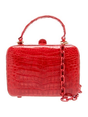 Crocodile Top Handle Bag