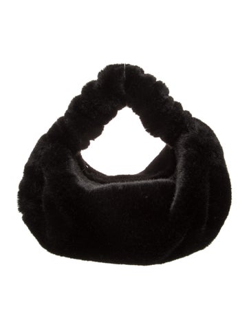Faux Fur Top Handle Bag