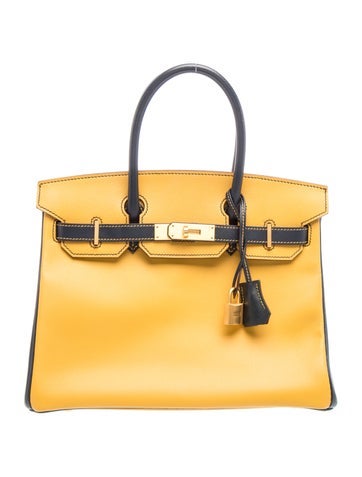 Jaune D'or & Bleu Indigo Special Order Epsom Birkin 30