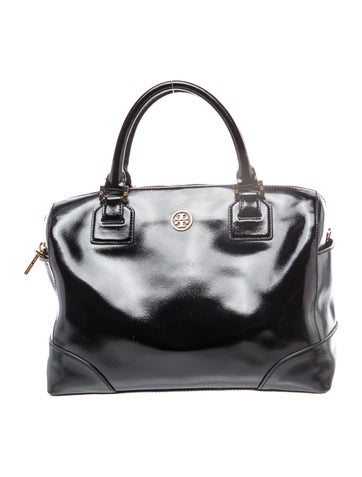 Patent Leather Top Handle Bag
