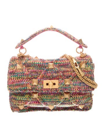 Rockstud Knit Shoulder Bag Medium