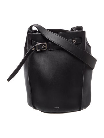 Leather Big Bucket w/Strap