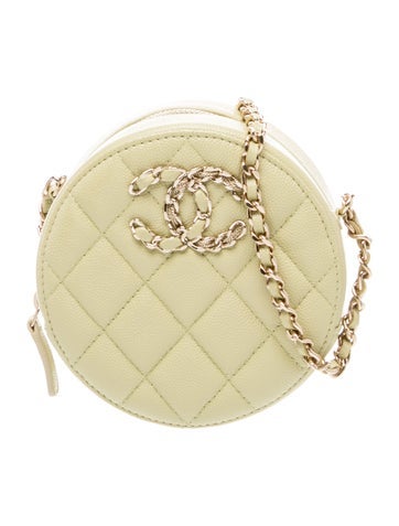 French New Wave Round Clutch w/Chain